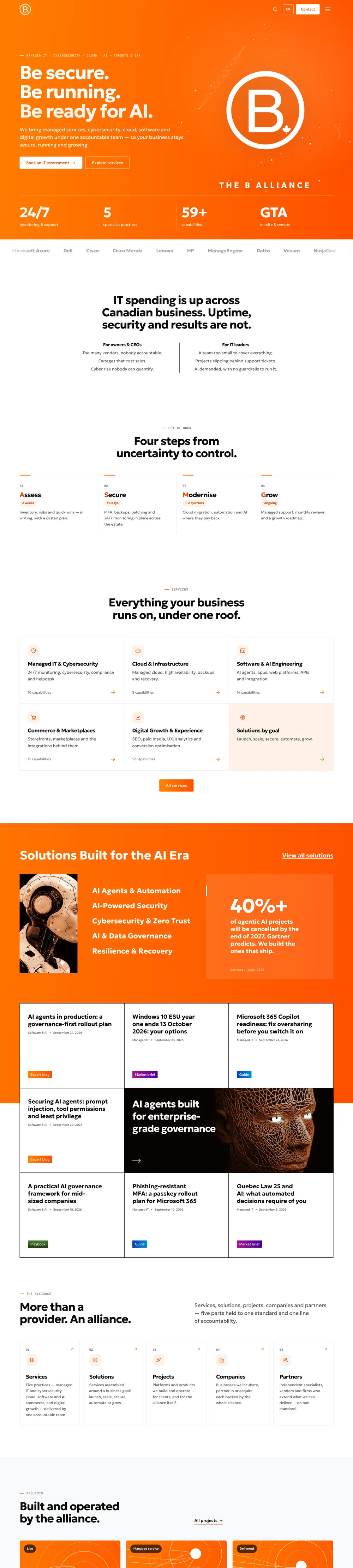 The B Alliance homepage